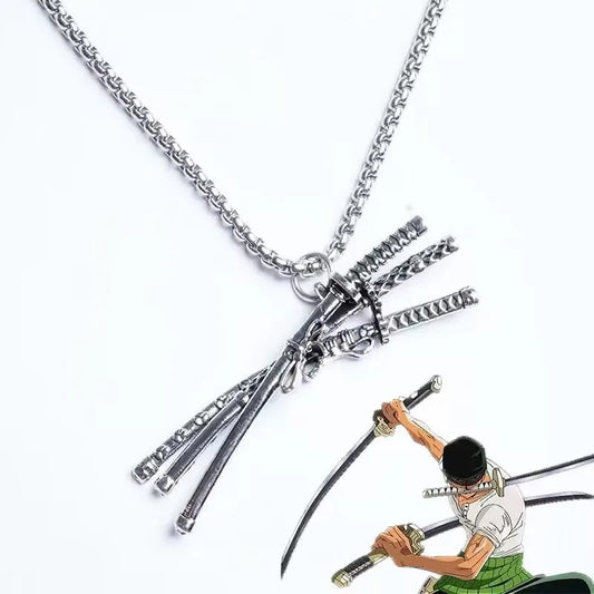 Triple Sword Zoro Nekclace